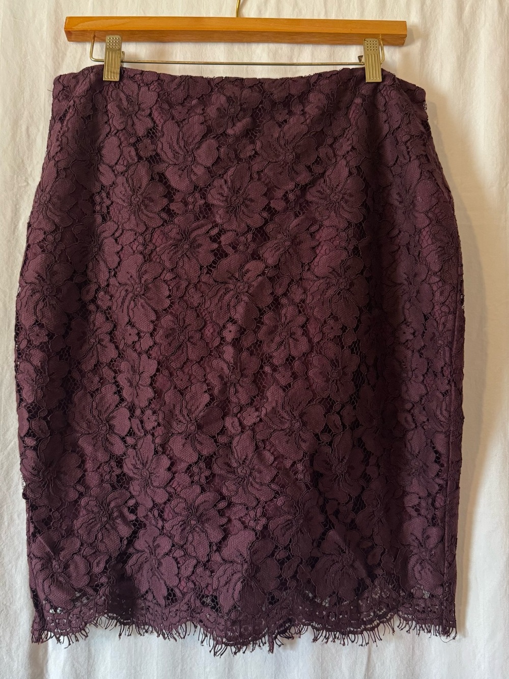 Ann Taylor Factory Plum Lace Skirt – Size 6